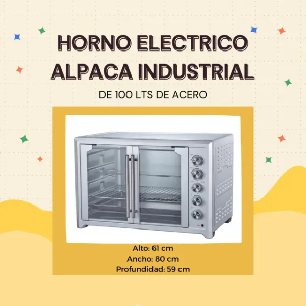 Horno Electrico De 100 Lts De Acero - Image 3